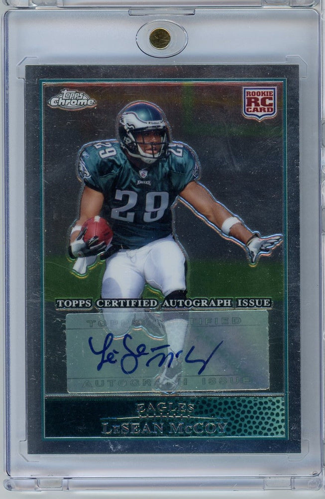 2009 Topps Chrome LeSean McCoy #TC181 Auto Philadelphia Eagles Rookie RC Football Card (ONLINE ORDER ONLY)