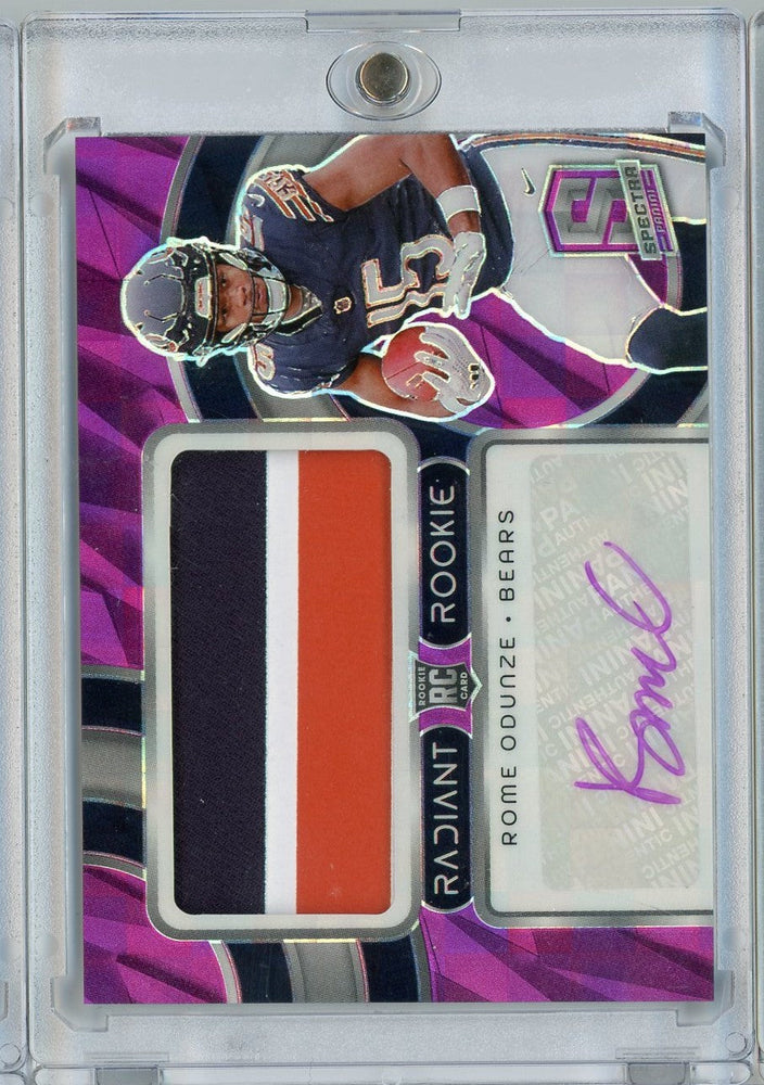 2024 Panini Spectra Radiant Rookie Rome Odunze #RRP-ROE RPA Auto /30 Rookie RC Football Card (ONLINE ORDER ONLY)