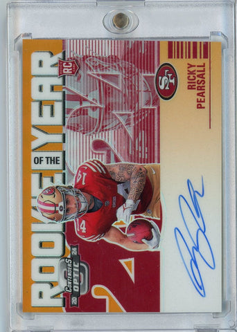2024 Panini Contenders Optic Ricky Pearsall #ROYRPL Auto /50 Rookie RC Football Card (ONLINE ORDER ONLY)