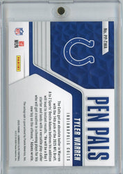 2025 Donruss Elite Pen Pals Tyler Warren #PPTWA Auto Rookie RC Football Card (ONLINE ORDER ONLY)