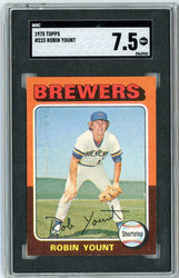 Graded 1975 Topps Robin Yount #ROBIN Rookie RC Baseball Card SGC 7.5 Near Mint+ (ONLINE ORDER ONLY)