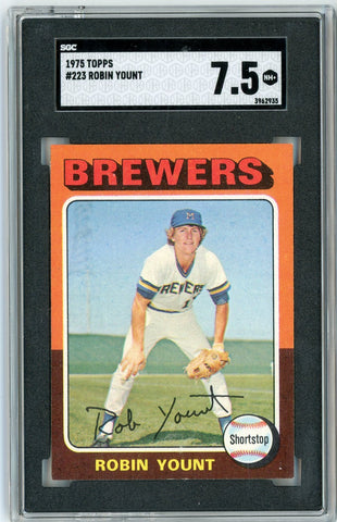 Graded 1975 Topps Robin Yount #ROBIN Rookie RC Baseball Card SGC 7.5 Near Mint+ (ONLINE ORDER ONLY)