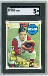 Graded 1969 Topps Johnny Bench #JOHNNY All-Star Rookie Cup RC Baseball Card SGC 5 (ONLINE ORDER ONLY)