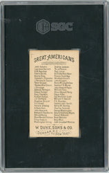 Graded 1888 N76 W. Duke, Sons & Co. (N138) Great Americans #HG Horace Greeley Baseball Tobacco Card SGC 5 (ONLINE ORDER ONLY)