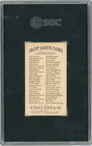 Graded 1888 N76 W. Duke, Sons & Co. (N138) Great Americans #HG Horace Greeley Baseball Tobacco Card SGC 5 (ONLINE ORDER ONLY)