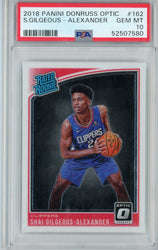 Graded 2018 Panini Donruss Optic Shai Gilgeous-Alexander #SHAI Rookie RC Basketball Card PSA 10 Gem Mint (ONLINE ORDER ONLY)