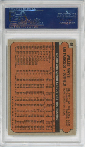 Graded 1972 Topps Willie Mays #GIANTS Baseball Card PSA 8 NM-MT (ONLINE ORDER ONLY)