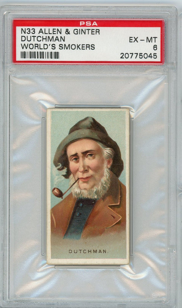 Graded 1888 Allen & Ginter World's Smokers N33 Dutchman Baseball Tobacco Card PSA 6 (ONLINE ORDER ONLY)