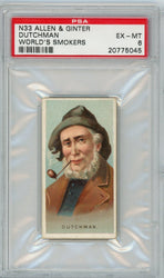Graded 1888 Allen & Ginter World's Smokers N33 Dutchman Baseball Tobacco Card PSA 6 (ONLINE ORDER ONLY)