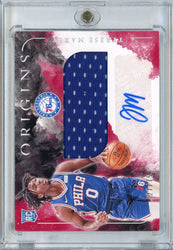 2020 Panini Origins Tyrese Maxey #RJA-MAX /75 Rookie Patch Auto Rookie RC Basketball Card (ONLINE ORDER ONLY)