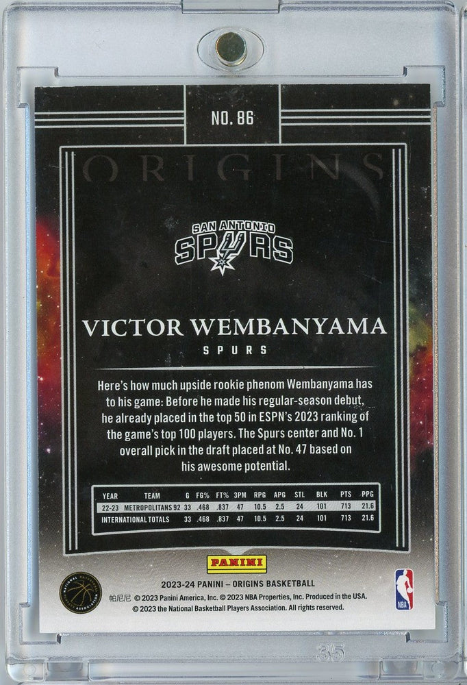 2023 Panini Origins Victor Wembanyama #86 Tessellated Case Hit SSP Rookie RC Basketball Card (ONLINE ORDER ONLY)