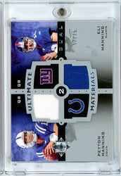 2007 Upper Deck Ultimate Collection Peyton Manning/Eli Manning #UDM13 Dual Game Used Relic /75 Football Card (ONLINE ORDER ONLY)