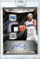 2022 Panini Black Paolo Banchero #RMA-PBC /15 Rookie Patch Auto RPA Rookie RC Basketball Card (ONLINE ORDER ONLY)