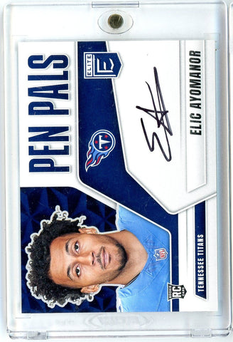 2025 Donruss Elite Pen Pals Elic Ayomanor #PPEYO Auto Rookie RC Football Card (ONLINE ORDER ONLY)
