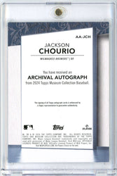 2024 Topps Museum Collection Jackson Chourio #AA-JCH /299 Archival Autograph Rookie RC Baseball Card (ONLINE ORDER ONLY)