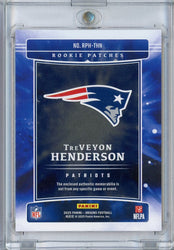 2025 Panini Origins TreVeyon Henderson #RPH-THN Rookie Patches Relic 01/75 New England Patriots Rookie RC Football Card (ONLINE ORDER ONLY)