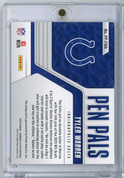 2025 Donruss Elite Pen Pals Purple Tyler Warren #PPTWA Purple Auto Rookie RC Football Card (ONLINE ORDER ONLY)