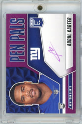 2025 Donruss Elite Pen Pals Purple Abdul Carter #PPACA Auto Rookie RC Football Card (ONLINE ORDER ONLY)