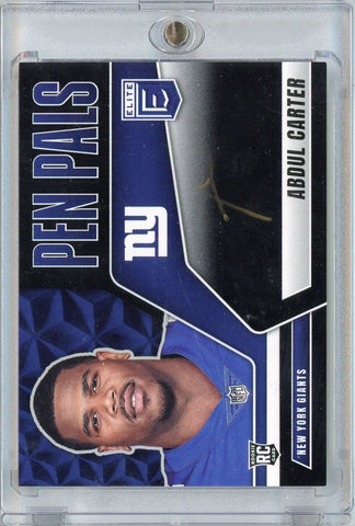 2025 Donruss Elite Pen Pals Black Abdul Carter #PPACA Gold Ink Auto Rookie RC Football Card (ONLINE ORDER ONLY)