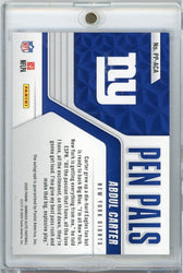 2025 Donruss Elite Pen Pals Abdul Carter #PPACA Auto Rookie RC Football Card (ONLINE ORDER ONLY)