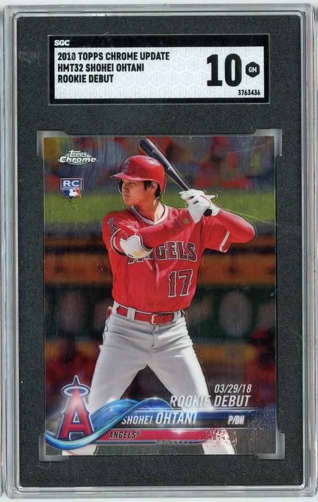 Graded 2018 Topps Chrome Update Shohei Ohtani #HMT32 Rookie RC Baseball Card SGC 10 Gem Mint (ONLINE ORDER ONLY)