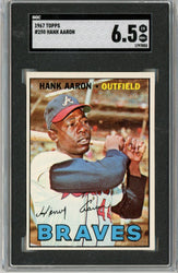 Graded 1967 Topps Hank Aaron #250 Baseball Card SGC 6.5 EX-NM+ (ONLINE ORDER ONLY)
