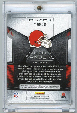 2025 Panini Black Shedeur Sanders #RSMSSS /99 RPA Auto Rookie RC Football Card (ONLINE ORDER ONLY)