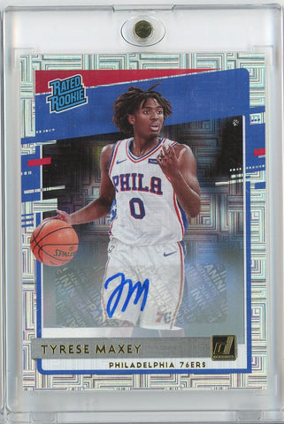 2020 Panini Donruss Tyrese Maxey #211 Signature Choice Autograph Rookie RC Basketball Card (ONLINE ORDER ONLY)