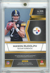 2018 Panini Spectra Mason Rudolph #205 /99 Rookie Patch Autographs Rookie RC Football Card (ONLINE ORDER ONLY)