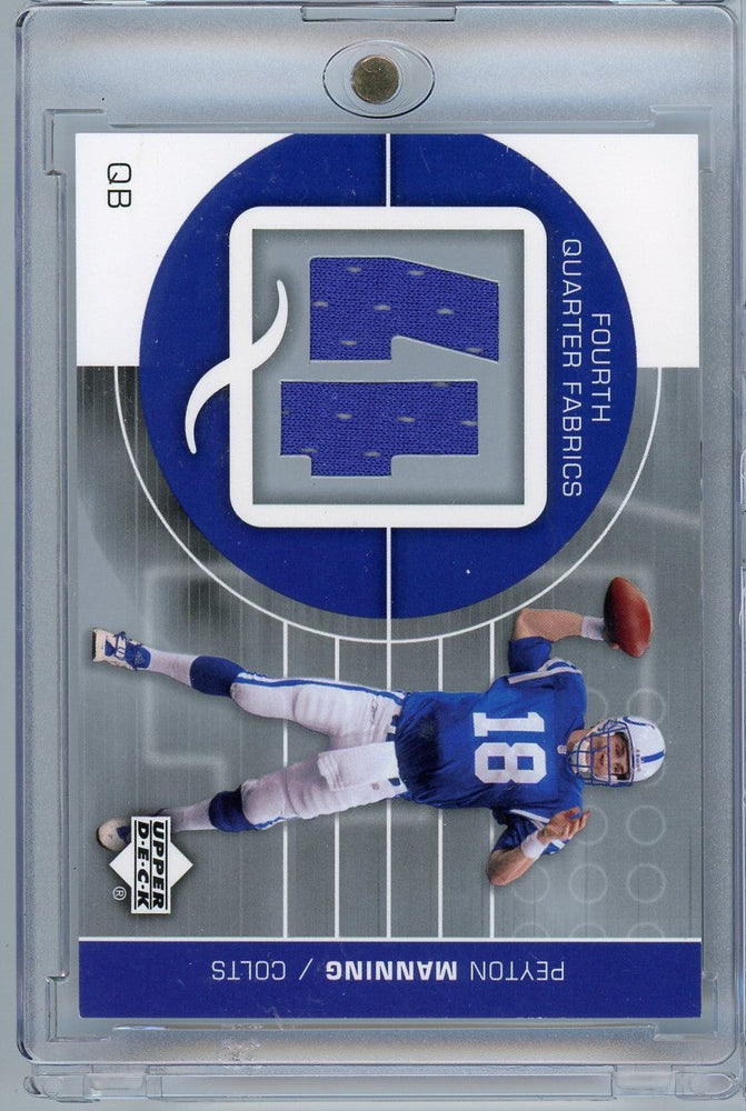 2002 Upper Deck 4th Fourth Quarter Fabrics Peyton Manning #FQPM Game Used Relic Football Card (ONLINE ORDER ONLY)