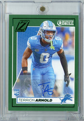 2024 Panini Zenith Terrion Arnold #190 2 Minute Drill Green Autograph Rookie RC Football Card (ONLINE ORDER ONLY)