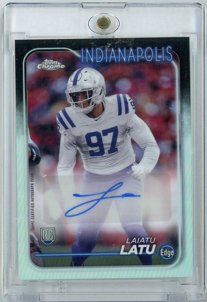 2024 Topps Chrome Laiatu Latu #RALLA Refractor Autograph Rookie RC Football Card (ONLINE ORDER ONLY)