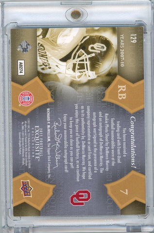 2011 Upper Deck Exquisite Football DeMarco Murray #129 /135 Rookie Patch Auto Rookie RC Football Card (ONLINE ORDER ONLY)
