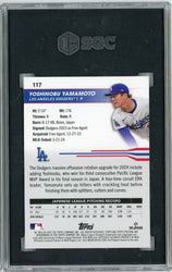 Graded 2024 Topps Pristine Yoshinobu Yamamoto #117 /99 Purple Refractor Rookie RC Baseball Card SGC 10 Gem Mint (ONLINE ORDER ONLY)