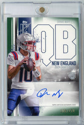 2024 Topps Signature Class Drake Maye #RCADM Green Foil Auto /150 Rookie RC Football Card (ONLINE ORDER ONLY)