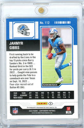 2023 Panini Contenders Green Variation Jahmyr Gibbs #112 Autograph Rookie RC Football Card (ONLINE ORDER ONLY)