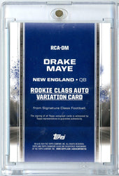 2024 Topps Signature Class Drake Maye #RCADM Green Foil Auto /150 Rookie RC Football Card (ONLINE ORDER ONLY)