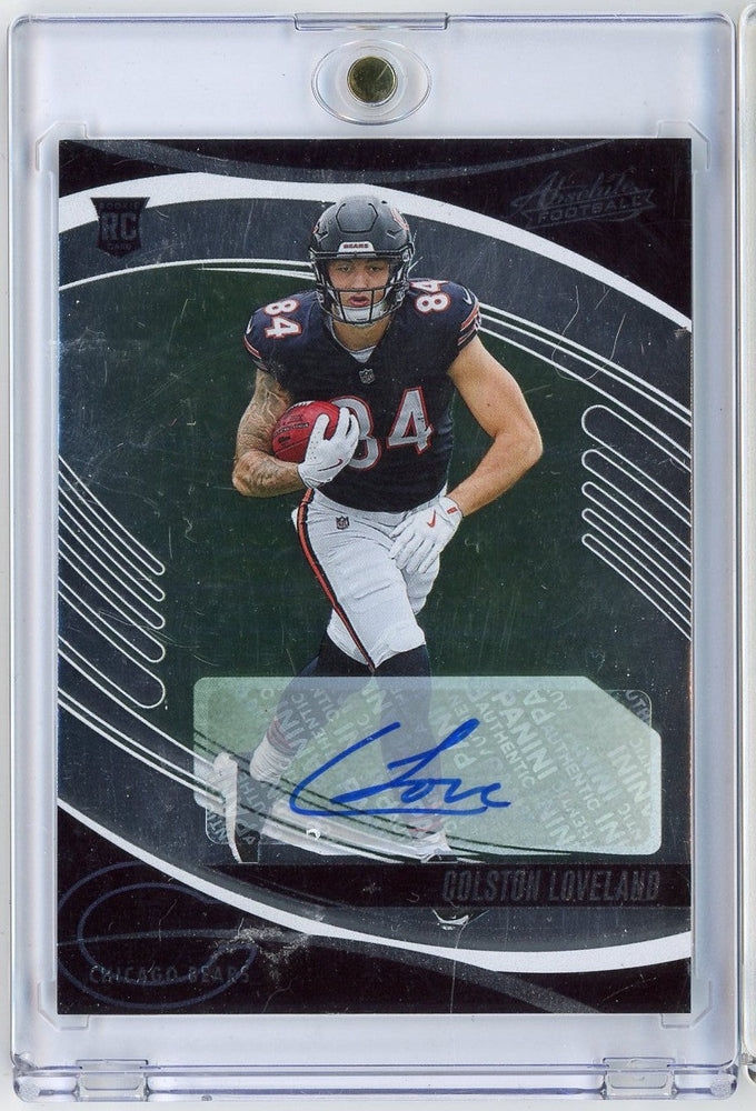 2025 Panini Absolute Colston Loveland #114 Auto Rookie RC Football Card (ONLINE ORDER ONLY)
