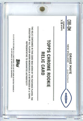 2024 Topps Chrome Rookie Relic Drake Maye #CRR-DM Player Worn Relic Rookie RC Football Card (ONLINE ORDER ONLY)