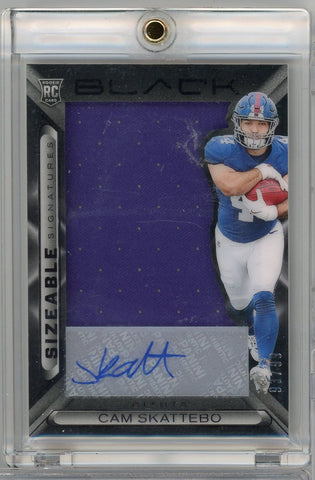 2025 Panini Black Cam Skattebo #SSRCSO /99 Sizable Signatures Relic Auto Rookie RC Football Card (ONLINE ORDER ONLY)