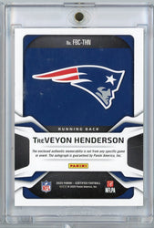 2025 Panini Certified Freshman Fabric TreVeyon Henderson #FBCTHN /20 Relic Auto New England Patriots Rookie RC Football Card (ONLINE ORDER ONLY)