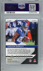 Graded 2018 Panini Prizm Disco Prizm Saquon Barkley #202 Rookie RC Football Card PSA 10 Gem Mint (ONLINE ORDER ONLY)