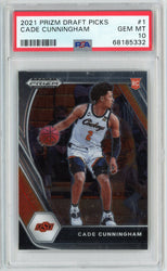 Graded 2021 Panini Prizm Draft Picks Cade Cunningham #1 Rookie RC Basketball Card PSA 10 Gem Mint (ONLINE ORDER ONLY)
