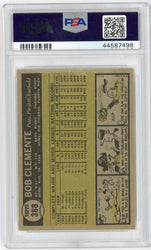 Graded 1961 Topps Bob Roberto Clemente #388 Baseball Card PSA 6 EX-MT (ONLINE ORDER ONLY)