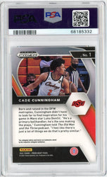 Graded 2021 Panini Prizm Draft Picks Cade Cunningham #1 Rookie RC Basketball Card PSA 10 Gem Mint (ONLINE ORDER ONLY)