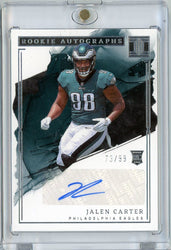 2023 Panini Impeccable Jalen Carter #RA-JC /99 Rookie Autographs Auto Rookie RC Football Card (ONLINE ORDER ONLY)