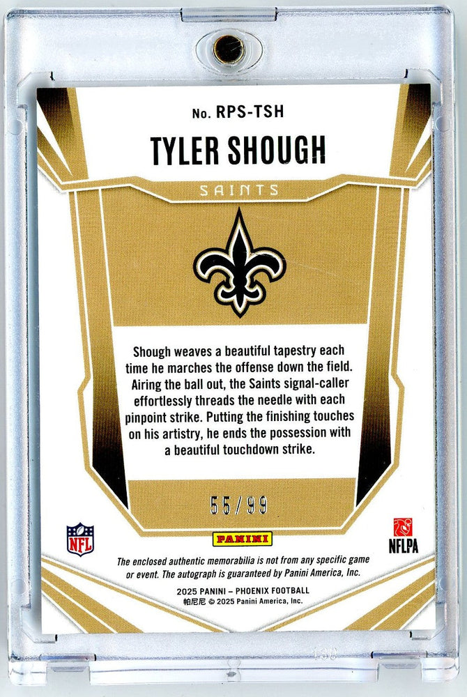 2025 Panini Phoenix Tyler Shough #RPSTSH /99 Red RPA Auto Rookie RC Football Card (ONLINE ORDER ONLY)