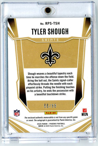 2025 Panini Phoenix Tyler Shough #RPSTSH /99 Red RPA Auto Rookie RC Football Card (ONLINE ORDER ONLY)
