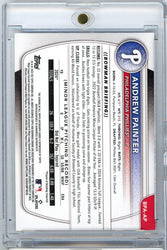 2025 Bowman Andrew Painter #BPAAP /250 Purple Autograph Rookie RC Baseball Card (ONLINE ORDER ONLY)