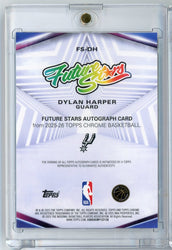 2025 Topps Chrome Future Stars Dylan Harper #FSDH /99 Auto Rookie RC Basketball Card (ONLINE ORDER ONLY)